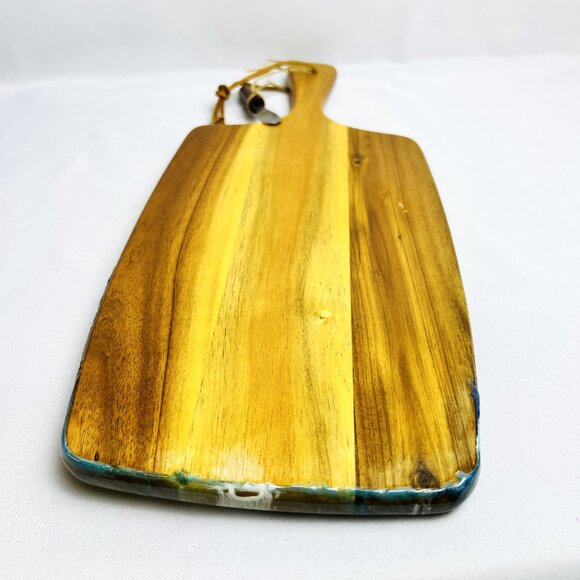 New Handmade Charcuterie Board Serving Tray Seascape Ocean Waves Epoxy Art 17" - Picture 4 of 10
